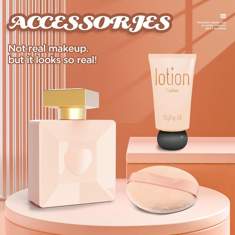 WenToyce soft-bristle brushes enable gentle pretend makeup application.