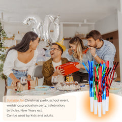 WEOXPR bright color blowouts enhance party ambiance and guest interaction.