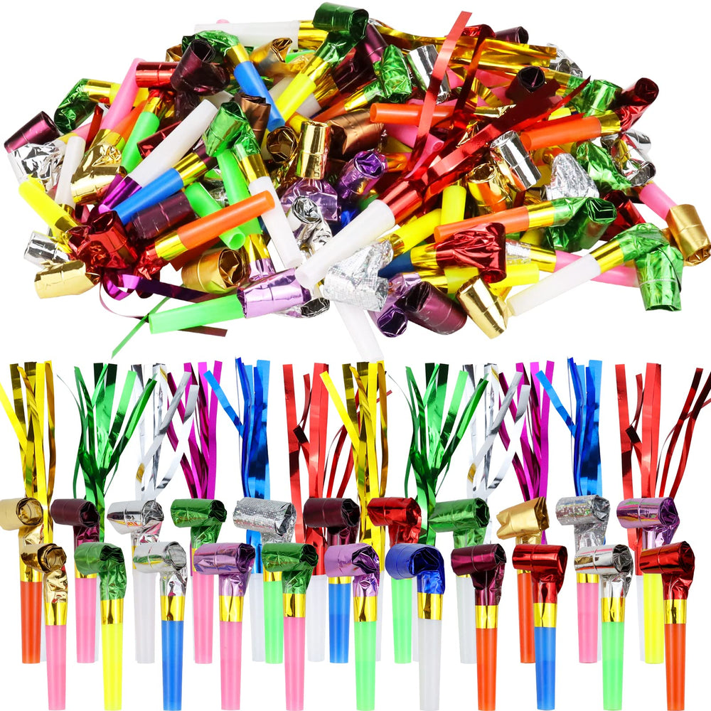 WEOXPR noisemaker blowouts pack for celebrations, adding excitement and sound.