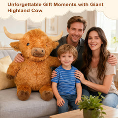 Wepop Highland Cow plush ideal for birthday, Christmas, or Valentine gifts