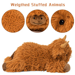 Wepop Highland Cow fluffy fur detail adds lifelike charm and tactile appeal.