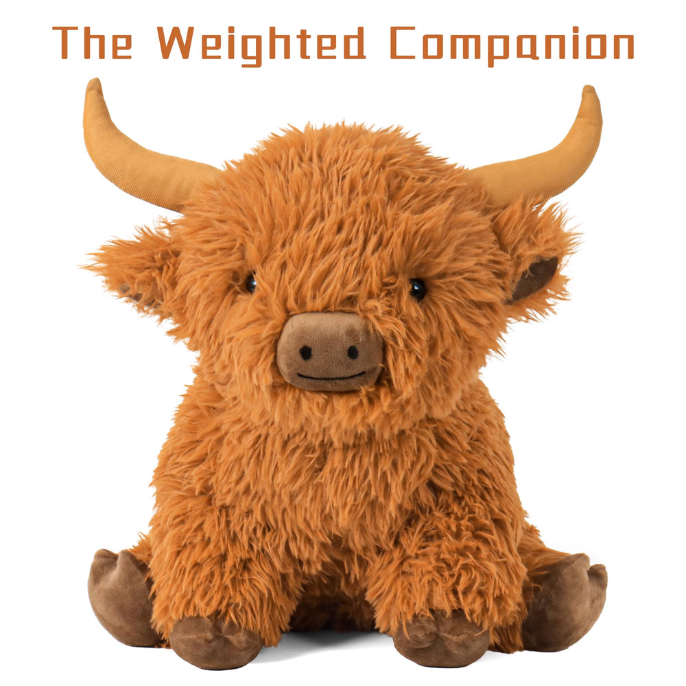 Wepop Highland Cow weighted interior close-up demonstrates gentle weight for soothing touch