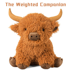 Wepop Highland Cow weighted interior close-up demonstrates gentle weight for soothing touch