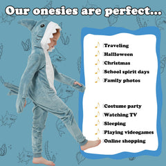 WEQJC Halloween party-ready blue shark costume