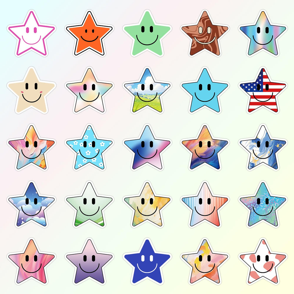 Close-up of Wercokt 2.12-inch stickers showing vivid colors and crisp print