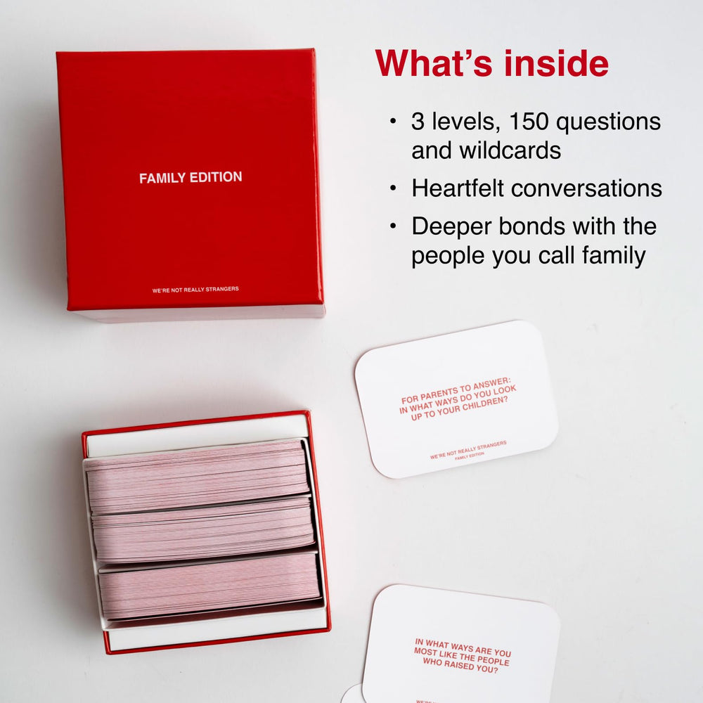 WE'RE NOT REALLY STRANGERS Level Connection prompts deepen family ties.