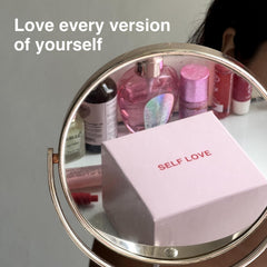 WE'RE NOT REALLY STRANGERS Self-Love Edition box on table invites couples and friends to start conversations.