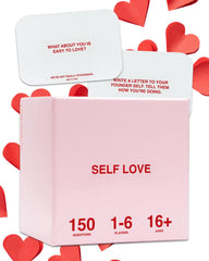 WE'RE NOT REALLY STRANGERS Self-Love Edition card set closeup promotes reflection and honest talks.
