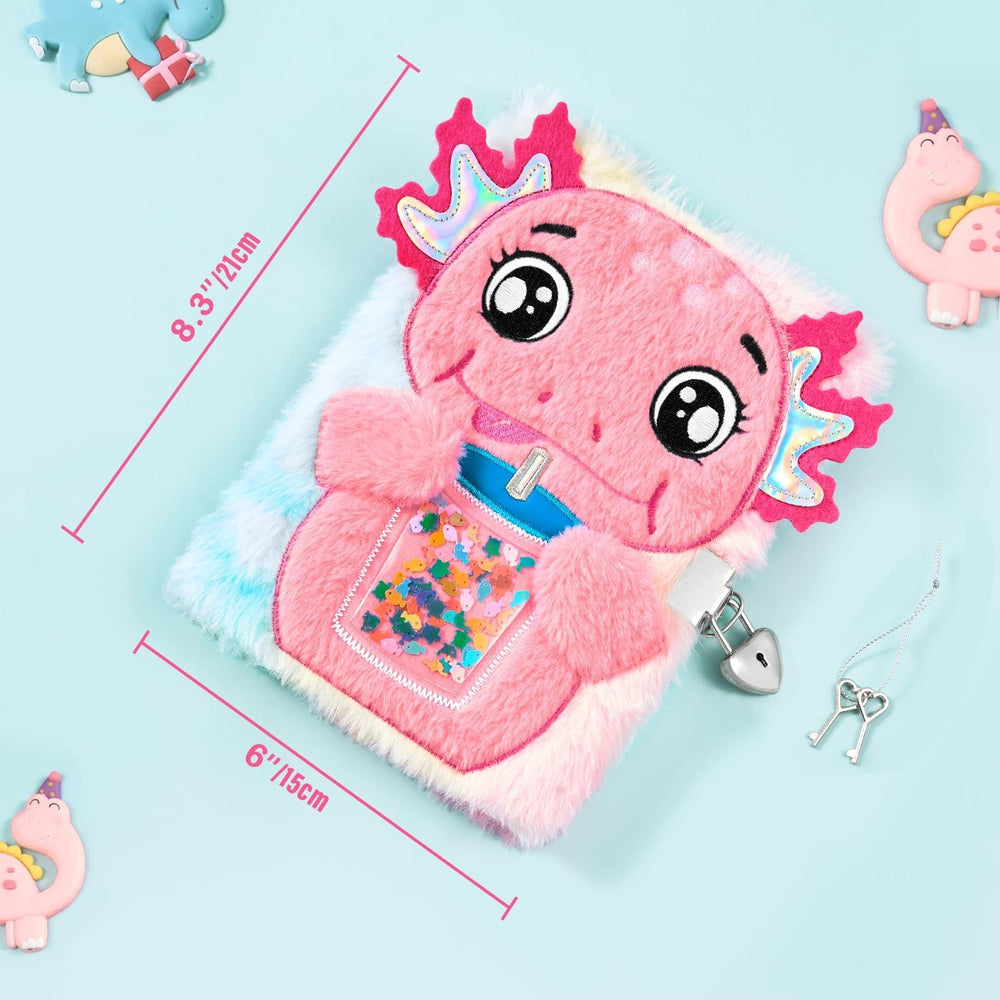 WERNNSAI axolotl diary lock and key for private journaling