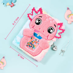 WERNNSAI axolotl diary lock and key for private journaling