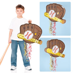 WERNNSAI Baseball Pinata dimensions guide easy handling and display.