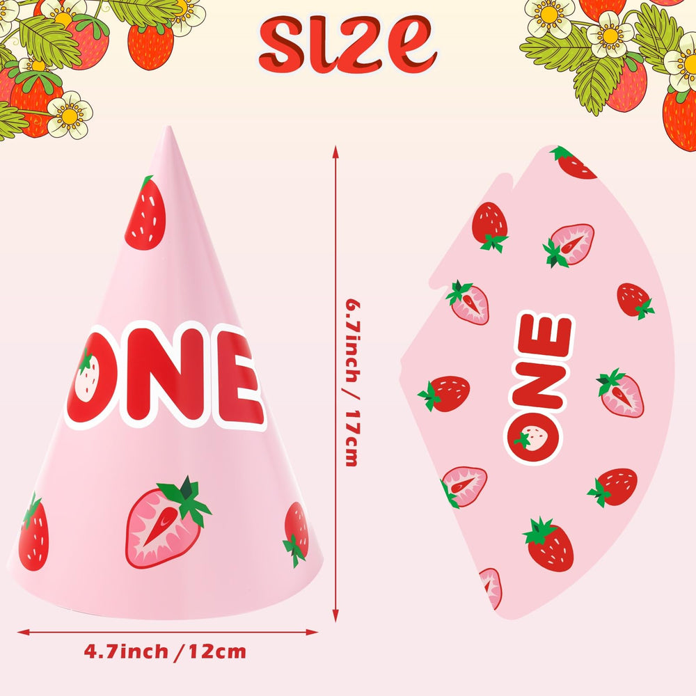 WERNNSAI berry first birthday hats in four designs for event variety