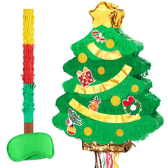 WERNNSAI Christmas Tree Pinata decoration in green with gifts for festive parties