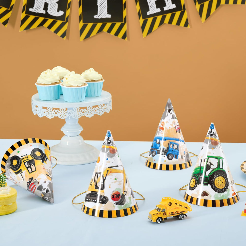 Party scene featuring children wearing WERNNSAI construction hats
