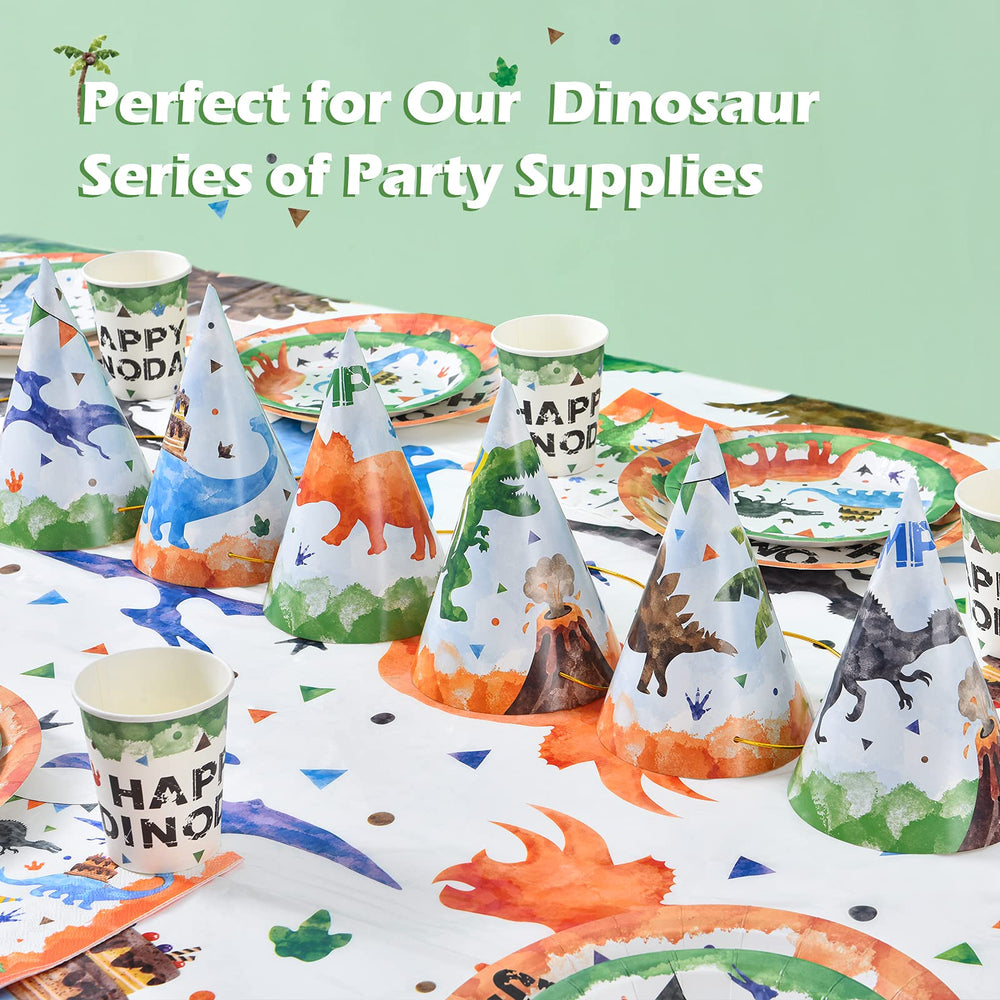Conical hat design fits children and adults for shared celebration.