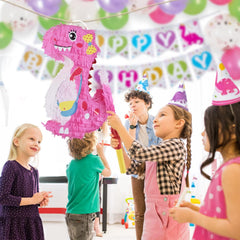 WERNNSAI Dinosaur Pinata shown in a party play area setup