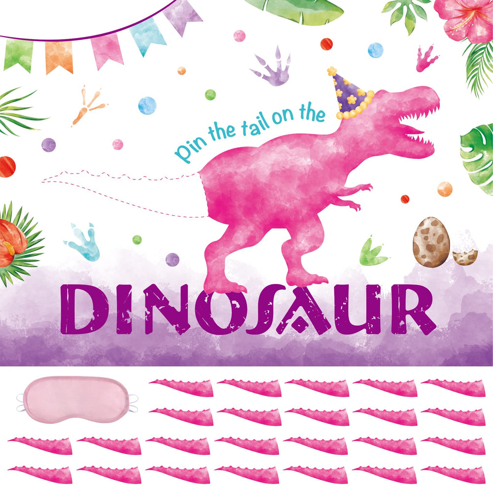 WERNNSAI dinosaur poster for the pin-the-tail game