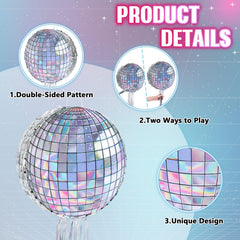 WERNNSAI Disco Ball Pinata with bat in use for playful party activity.