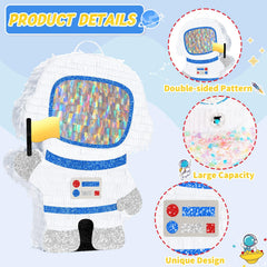 WERNNSAI Eye mask adds fun blindfold challenge for kids' space piñata game.