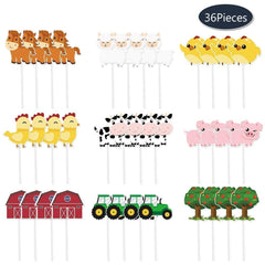 WERNNSAI farm cupcake toppers sheep pattern for cute barnyard dessert accents.