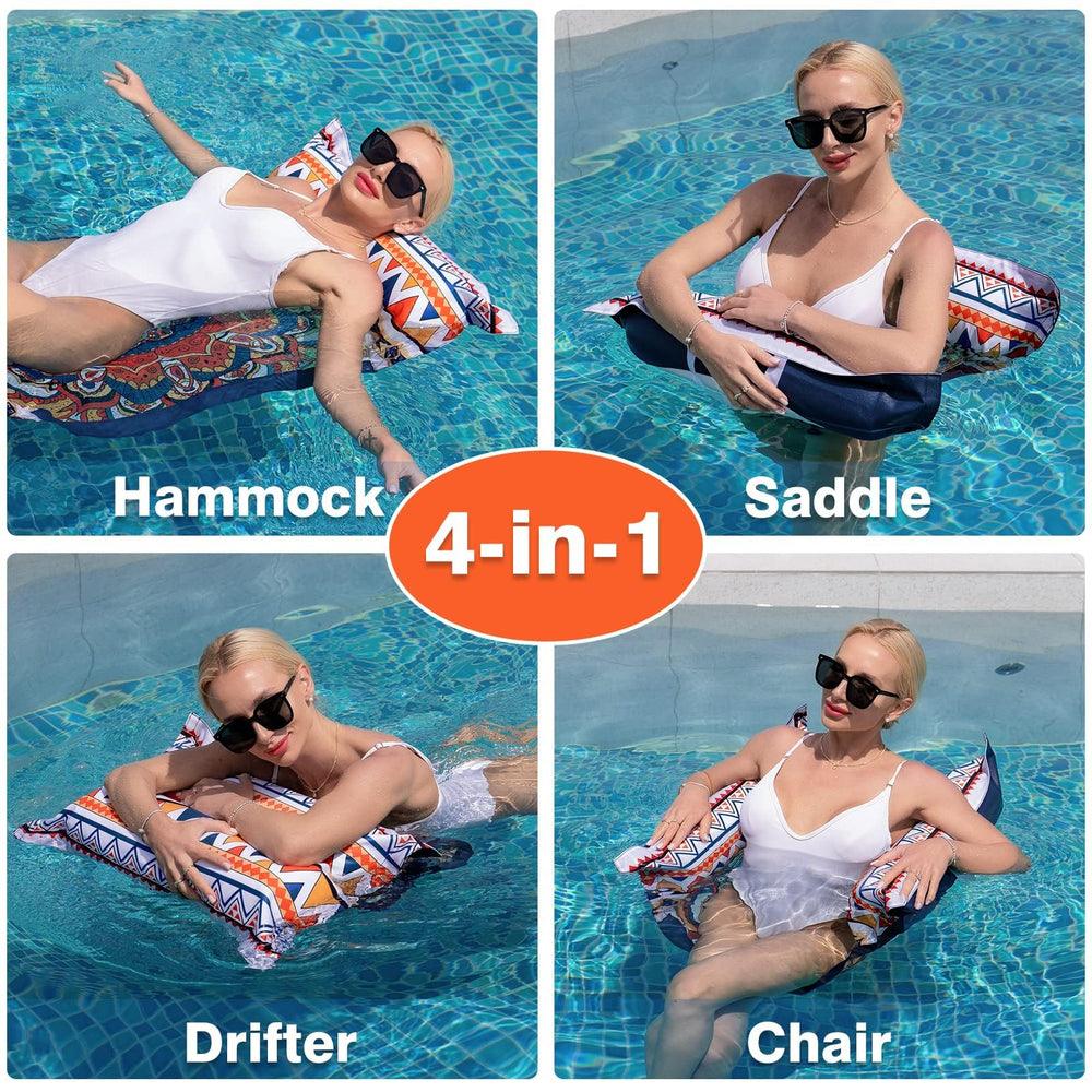 WERNNSAI foldable pool floats with carry handles for easy travel