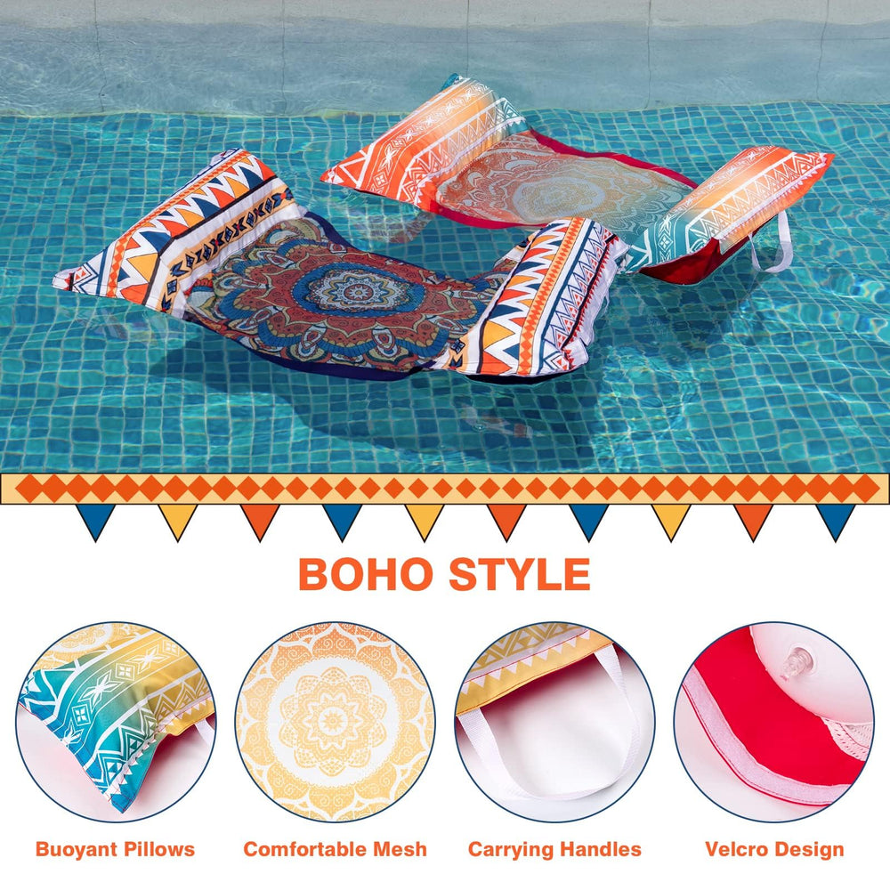 WERNNSAI pool float with mesh center delivers cooling comfort on water