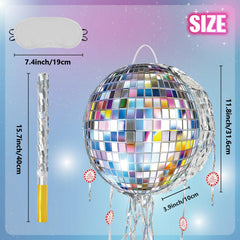 WERNNSAI disco ball pinata hanging ring ready for easy setup