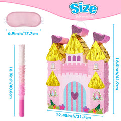 WERNNSAI Princess Castle Piñata hanging loop shows easy setup