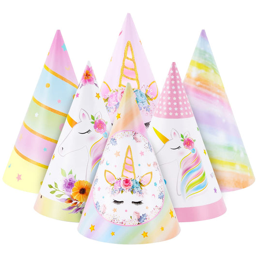WERNNSAI unicorn party hat with a cute unicorn pattern, ideal for kids' birthdays.