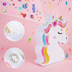WERNNSAI Unicorn Piñata hanging loop for quick party setup and display