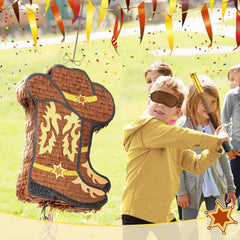 WERNNSAI Piñata used as bold rustic decor in Western setting.