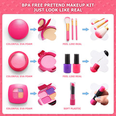 WESAYEE compact makeup set including blush and powder for pretend beauty routines.