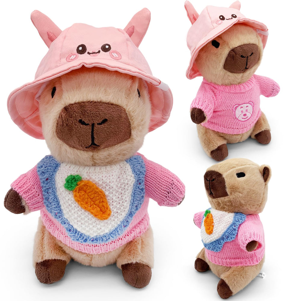 WESOPAN Capybara plush 30cm pink, cozy bedtime buddy