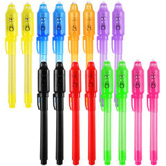 WEST STORY 16PCS invisible ink pen set under UV light for secret messages.