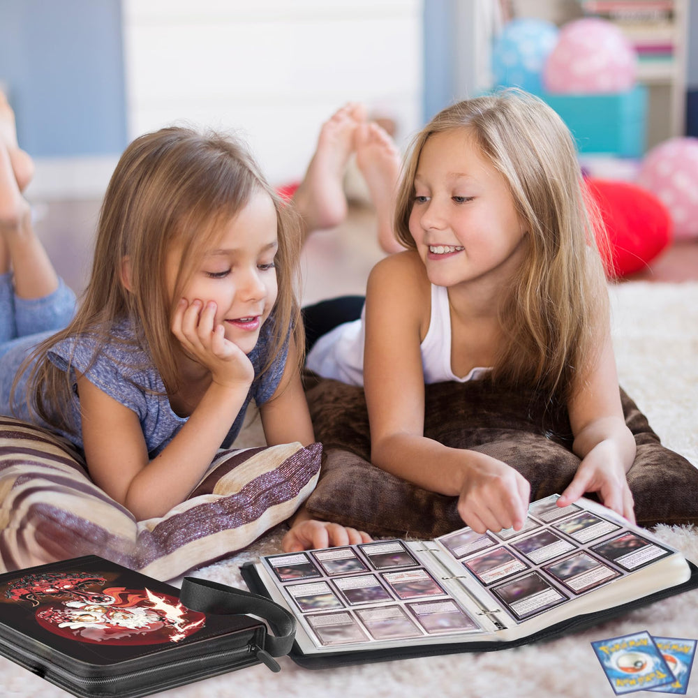 WEST TUNE binder compatible with standard trading cards for versatile storage.