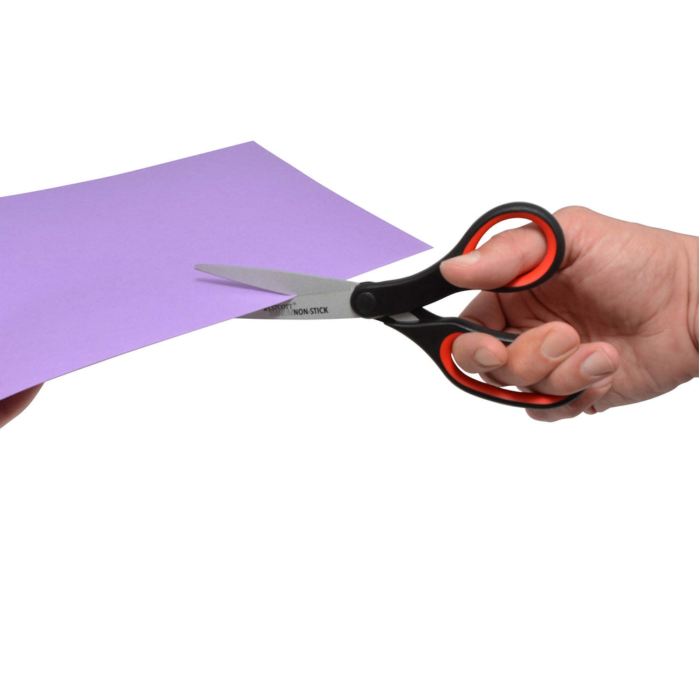 Westcott titanium-bonded blades resist adhesives for longer cutting life