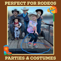 Western Stage Props Kiddie rope in green showing flat loop for beginners