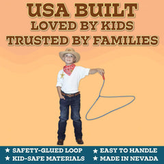 Western Stage Props Kiddie Rope in blue supports safe imaginative rodeo play