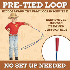Western Stage Props Kiddie Rope with swivel handle prevents kinks during tricks