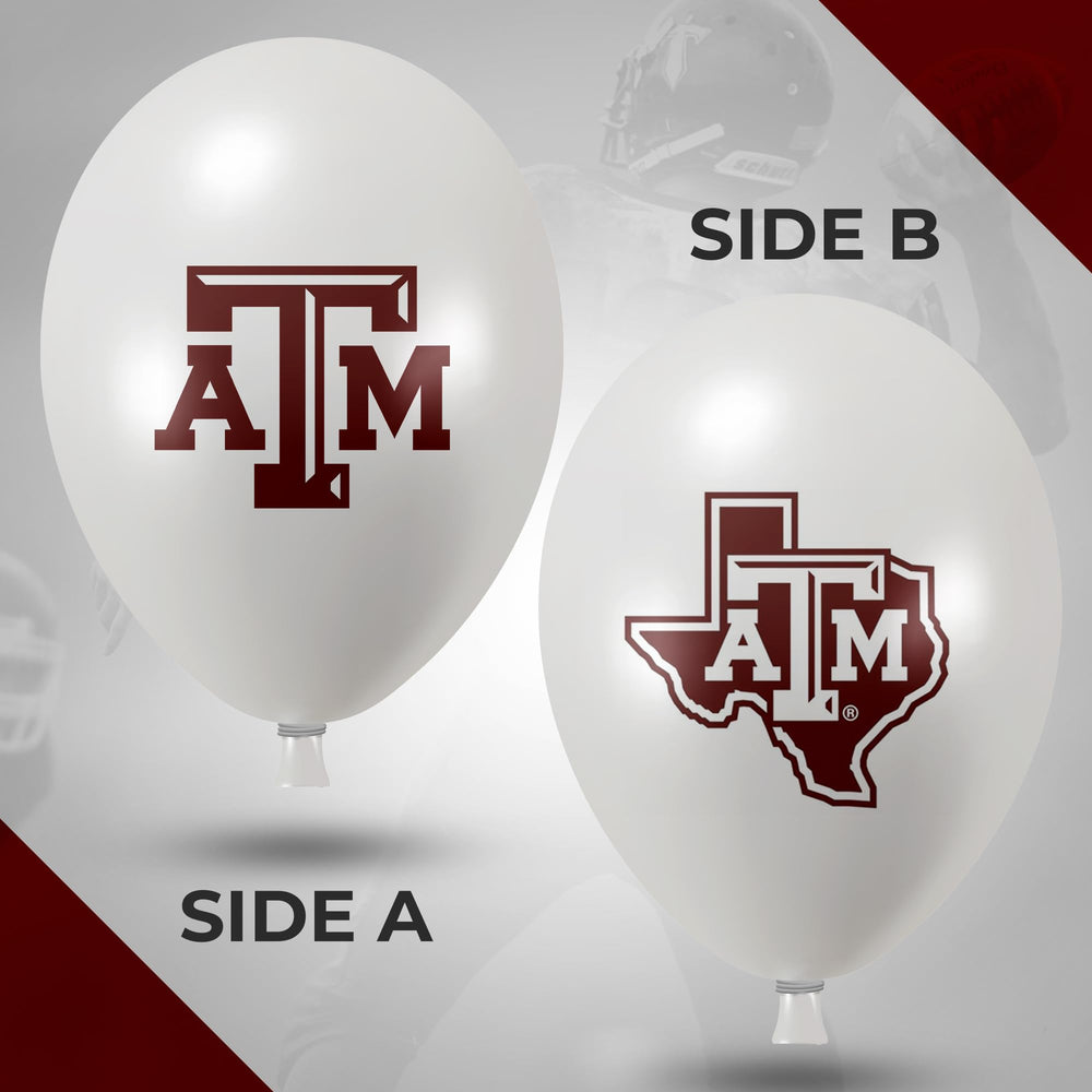 Westrick Texas A&M Aggies 11-inch balloon features official licensed logos for balanced visual impact