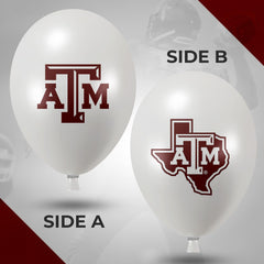 Westrick Texas A&M Aggies 11-inch balloon features official licensed logos for balanced visual impact