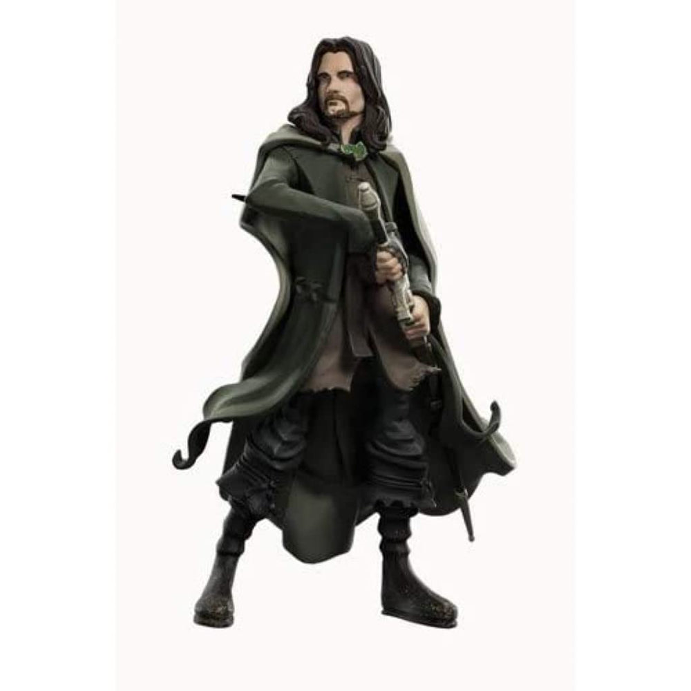 Weta Workshop Aragorn Mini Epics figure in gray vinyl for display and collection.