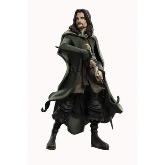 Weta Workshop Aragorn Mini Epics figure in gray vinyl for display and collection.