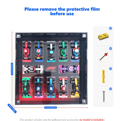 WETCEAOM sleek black wall mount with Lego display ready for on-wall use