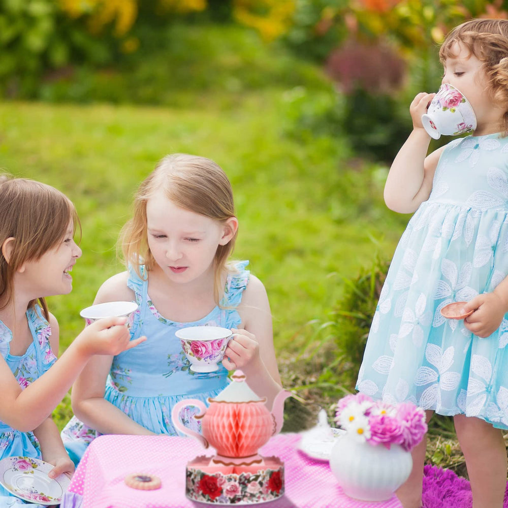 Wettarn 3D teapot floral centerpiece wedding evokes timeless charm