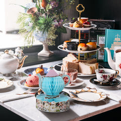 Wettarn tea-party tabletop centerpiece floral brightens display and conversations