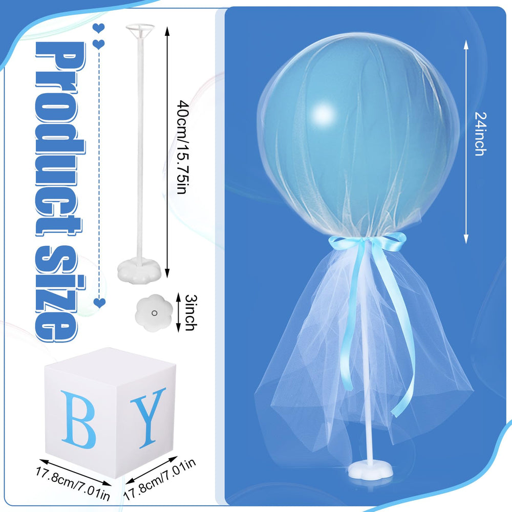 Wettarn white tulle cover adds elegant draping to centerpieces.