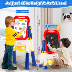 Weudear magnetic letters on easel to spark early literacy during art time