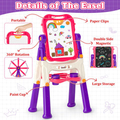 Weudear kids easel height-adjustable grows with your child.