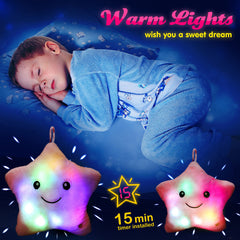 WEWILL versatile Twinkle Star pillow doubles as back support and decor.
